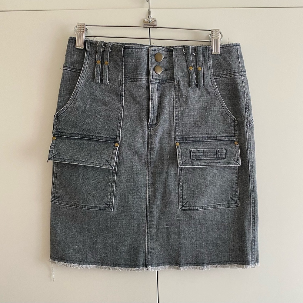 Punk Grey Denim skirt